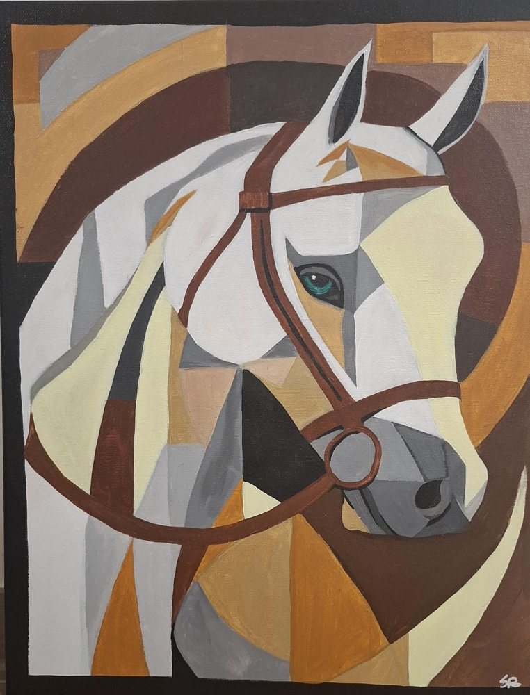 Consolazione, cavallo geometrico cubista